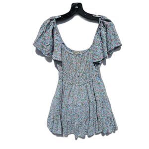 LIBERTY LOVE Dainty Floral Babydoll Lined Tiered Dress Medium